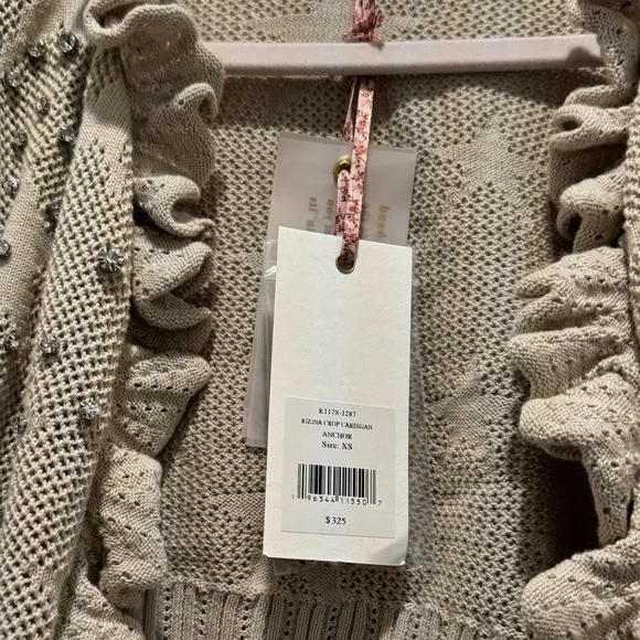 Love shack fancy rizina crop cardigan anchor - Picture 6 of 7